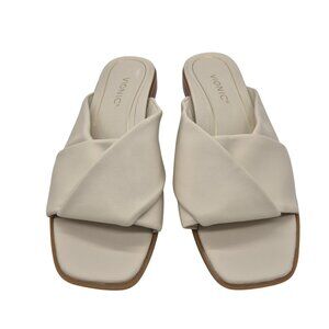 Vionic Women's Size 9.5 M Miramar Slide Sandals Slip On Shoe Leather Ivory (179)